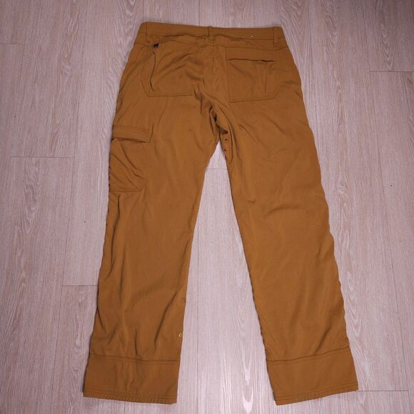 Prana Stretch Zion Hiking Pants Mens 36x32(31) Straight Fit Trail Stretch Orange - Picture 9 of 16